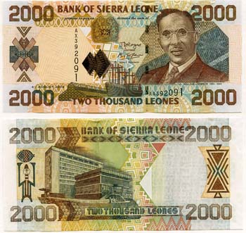 Sierra Leone P26(U) 2,000 Leones