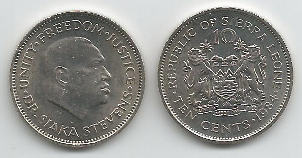 Sierra Leone KM34(U) 10 Cents