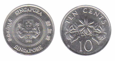 Singapore KM51(U) 10 Cents