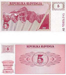 Slovenia P3(U) 5 Tolarjev