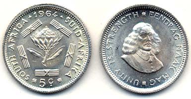 South Africa KM59(U) 5 Cents