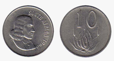 South Africa KM68.1-77-85(XF) 10 Cents Mix Some Unc, Most XF