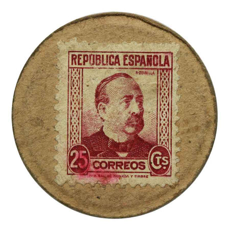 Spain P96I(Vf) Spanish 25 Centimes Stamp Money