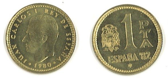 Spain KM816(U) 1 Peseta (Juan Carlos)