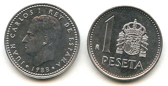 Spain KM821(U) 1 Peseta