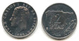 Spain KM822(U) 2 Peseta