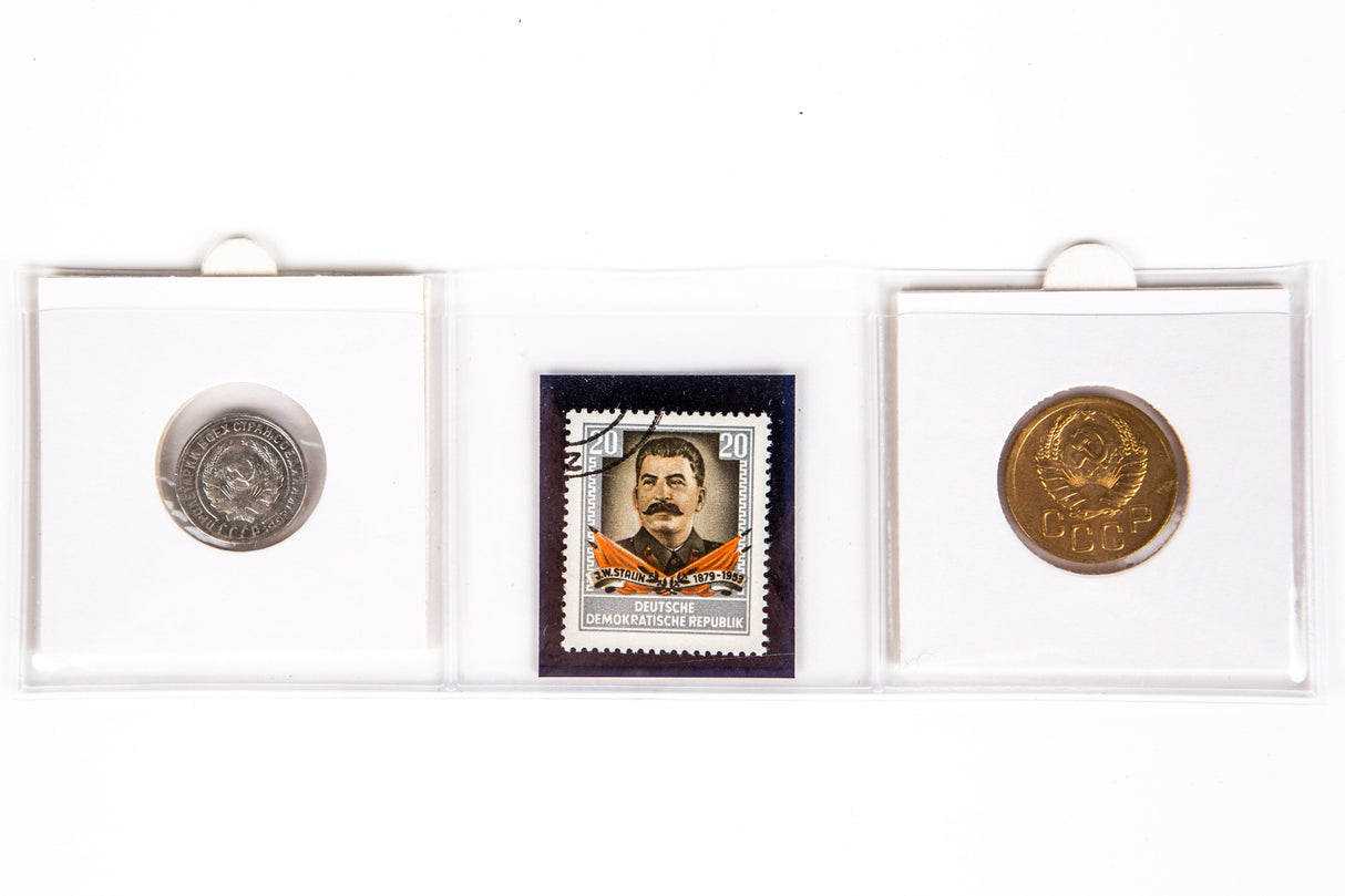 STALINALB2 Josef Stalin Album (2 Coins, 1 Stamp)