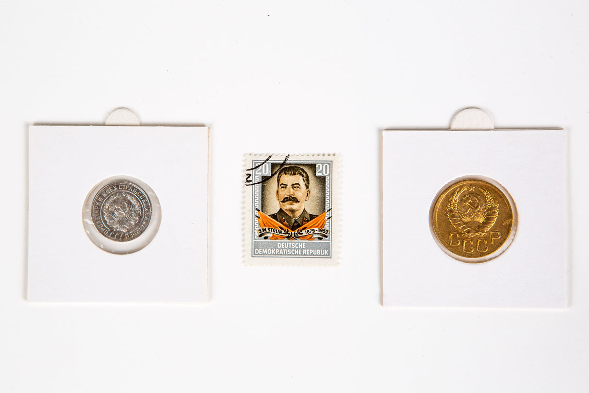 STALINALB2 Josef Stalin Album (2 Coins, 1 Stamp)