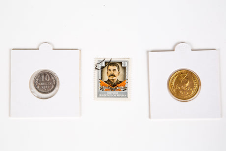 STALINALB2 Josef Stalin Album (2 Coins, 1 Stamp)