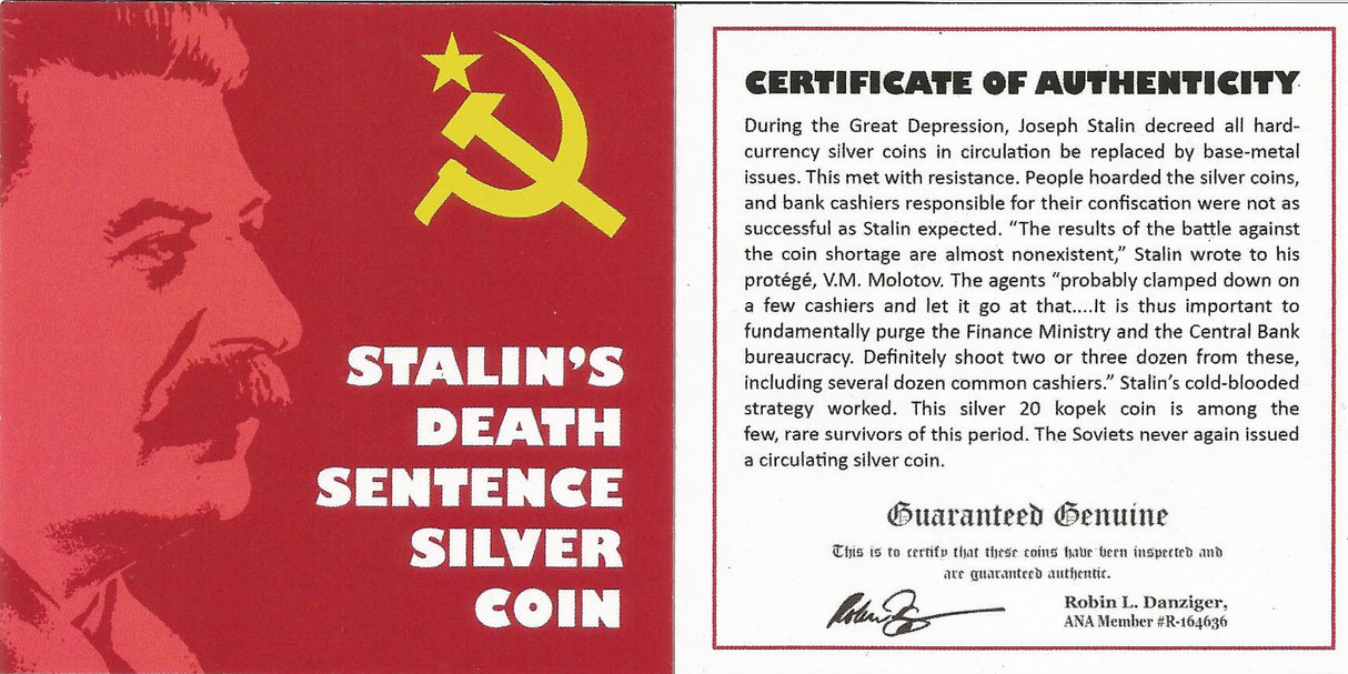 Stalin's Death Sentence Silver Coin (Mini Album)