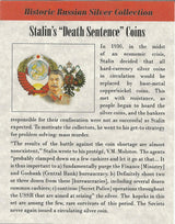 STALINSL4CNBOX Stalin's "Death Sentence" Coins: Box of 4 Russian Silver Coins (Four-Coin Box)