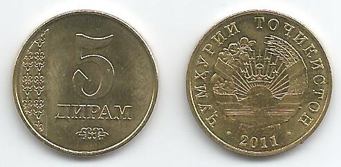 Tadjikistan KM23(U) 5 Dirhams