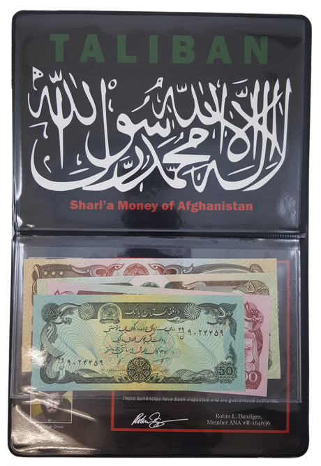 TALIBANALB Taliban: Shari'a Money of Afghanistan (4 Banknote Album)