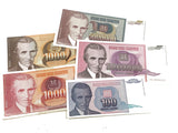 TESLA-BF Tesla: Five Different Yugoslavia Banknotes (Billfold)