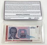 TESLA-BF Tesla: Five Different Yugoslavia Banknotes (Billfold)