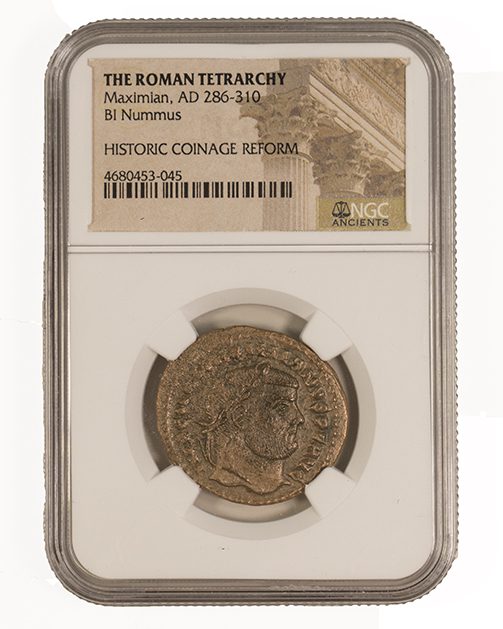 TETRARCHY4CNBOX-NGC The Roman Tetrarchy: A Collection of Four NGC-Slabbed Coins (Four-Coin Box)