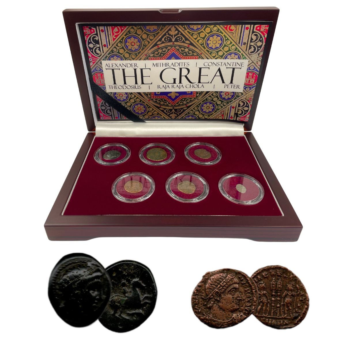 THEGREATBOX Six Coin Box Featuring "The Great" Rulers (Six-Coin Box)