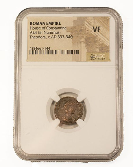 THEODORA(AE4)NGC(VF) Roman bronze of Flavia Maximiana Theodora, NGC(VF)