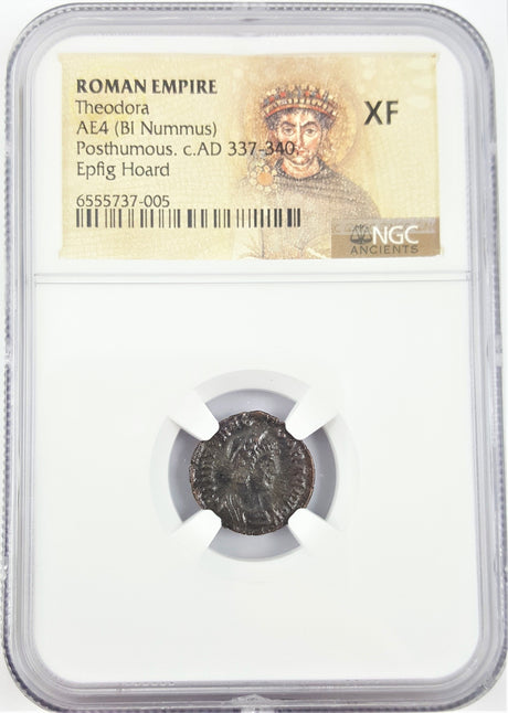 THEODORA(EPFIG)NGC(XF) Roman bronze of Flavia Maximiana Theodora, Epfig NGC(XF)