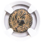 THEODOSIUS1ST(AE3)NGC(XF) Roman AE3 of Theodosius I (AD379-395) NGC(XF)