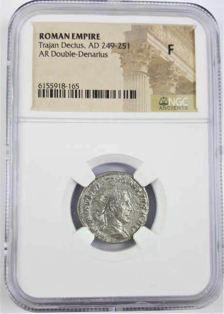 TRAJANDECIUS(AR)NGC(F) Trajan Decius Antoninianus NGC Certified Slab(F)