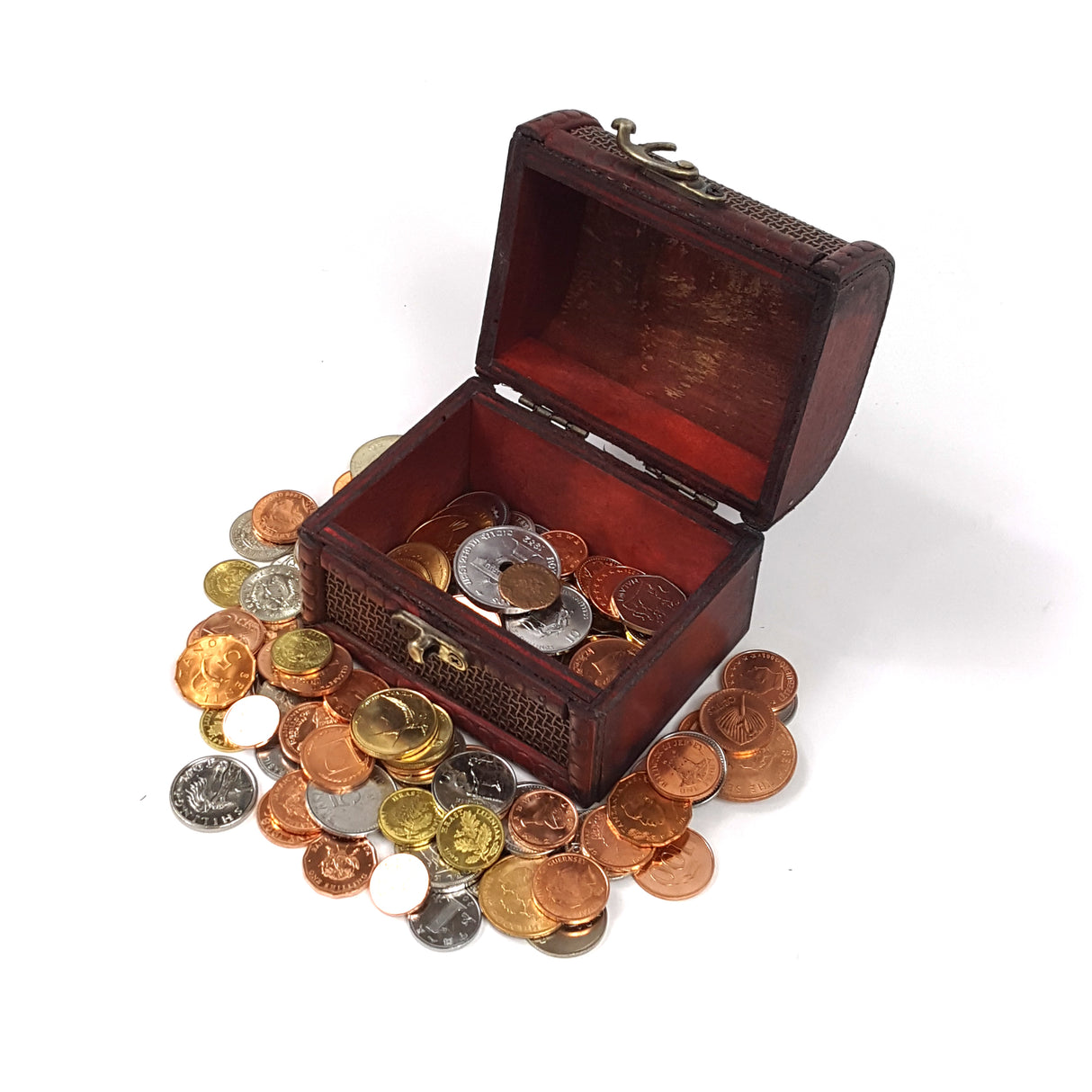 TREASUREBOX Treasure Box: One pound of mixed world coins PLUS one ancient Roman bronze