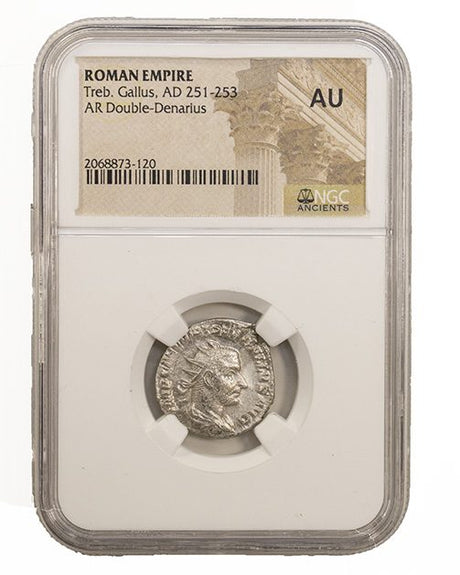 TREBONIANUSGALLUS(AR)NGC(AU) Roman AR Antoninianus of Trebonianus Gallus (AD 251-253) NGC(AU)