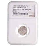 Trier-Rnd-Karl-Ngc(Xf) 4 Pfennig, Germany, 1652-1673, Roman Numeral Date, Karl Kasper Von Der Leyen(Xf)