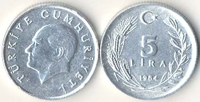 Turkey KM963(U) 5 Lira