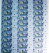 Ukraine P118cSHEET30(U) 5Hryven uncut sheet Of 30 notes