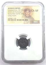 URBSROMA(EPFIG)NGC(VF) Roman AE of Urbs Roma (AD 330-346) Epfig Hoard NGC(VF)