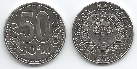 Uzbekistan KMNEW(U) 50 Som (2018)