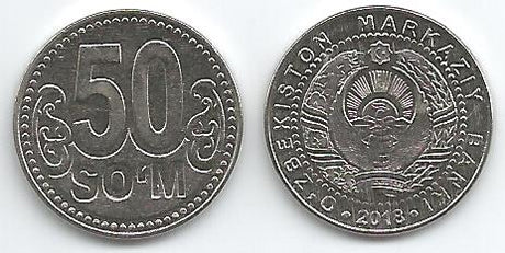 Uzbekistan KMNEW(U) 50 Som (2018)