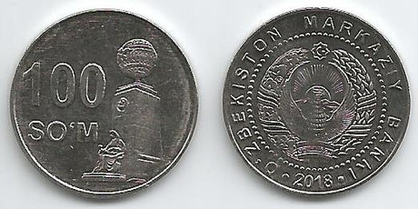 Uzbekistan KMNEWA(U) 100 Som (2018)