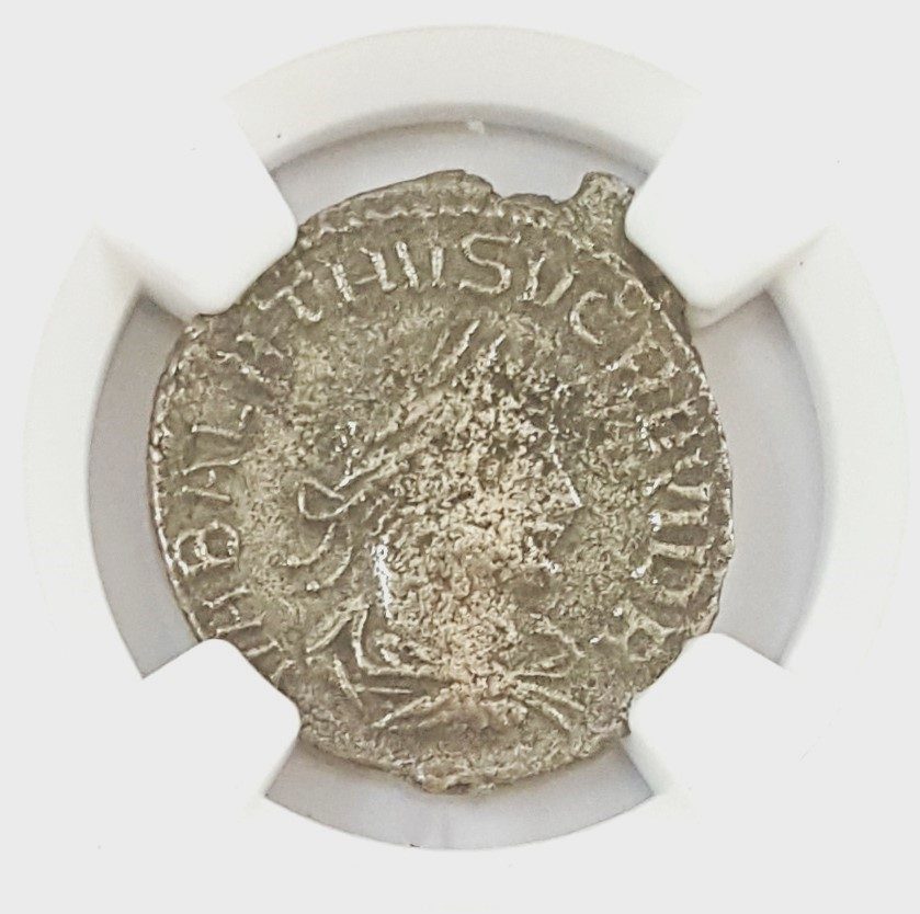 VABALATHUS(AR)NGC(LG) Palmyrean silver Antoninianus of Vabalathus, in the name of Roman Emperor Aurelian(LG)