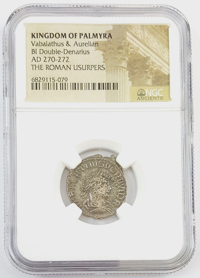 VABALATHUS(AR)NGC(LG) Palmyrean silver Antoninianus of Vabalathus, in the name of Roman Emperor Aurelian(LG)