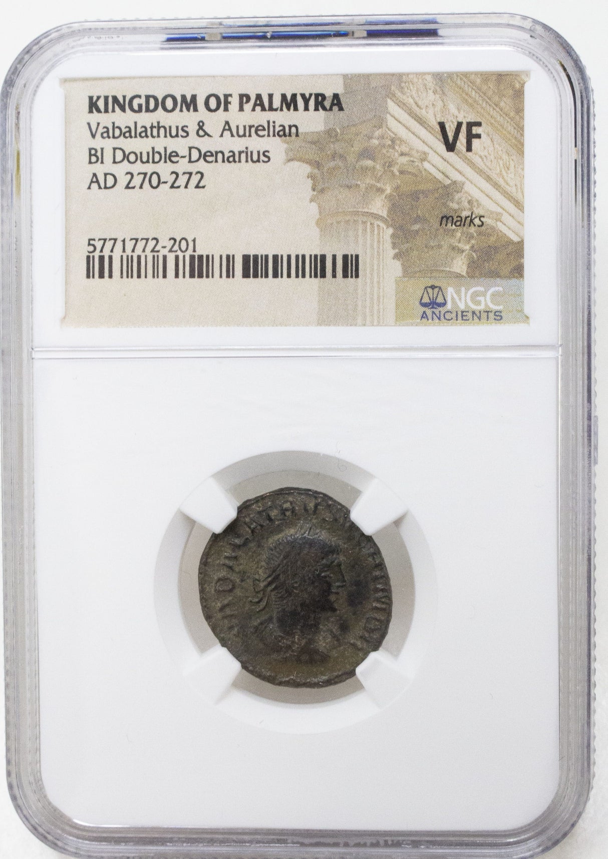 VABALATHUS(AUR)(AE3)NGC(VF) Roman AE of Vabalathus and Aurelian NGC(VF)