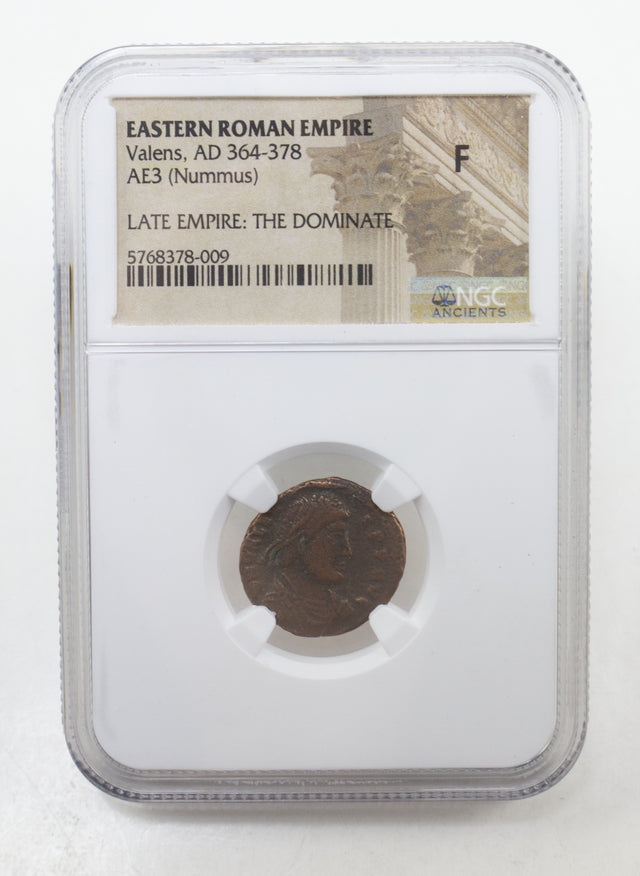 VALENS(AE3)NGC(F) Roman AE of Valens (AD364-378) NGC(F)