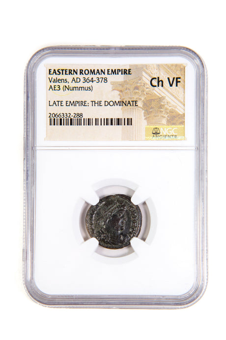 VALENS(AE3)NGC(VF) Roman AE of Valens (AD364-378) NGC(VF)