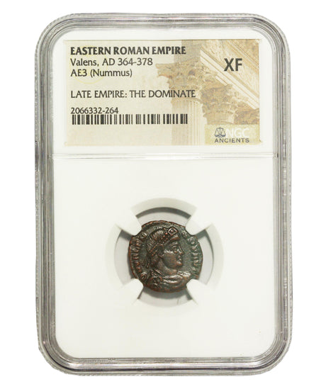 VALENS(AE3)NGC(XF) Roman AE of Valens (AD364-378) NGC(XF)