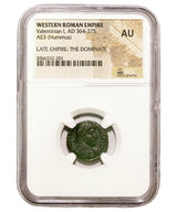 VALENTINIAN1ST(AE3)NGC(AU) Roman AE of Valentinian I (AD364-375)NGC(AU)