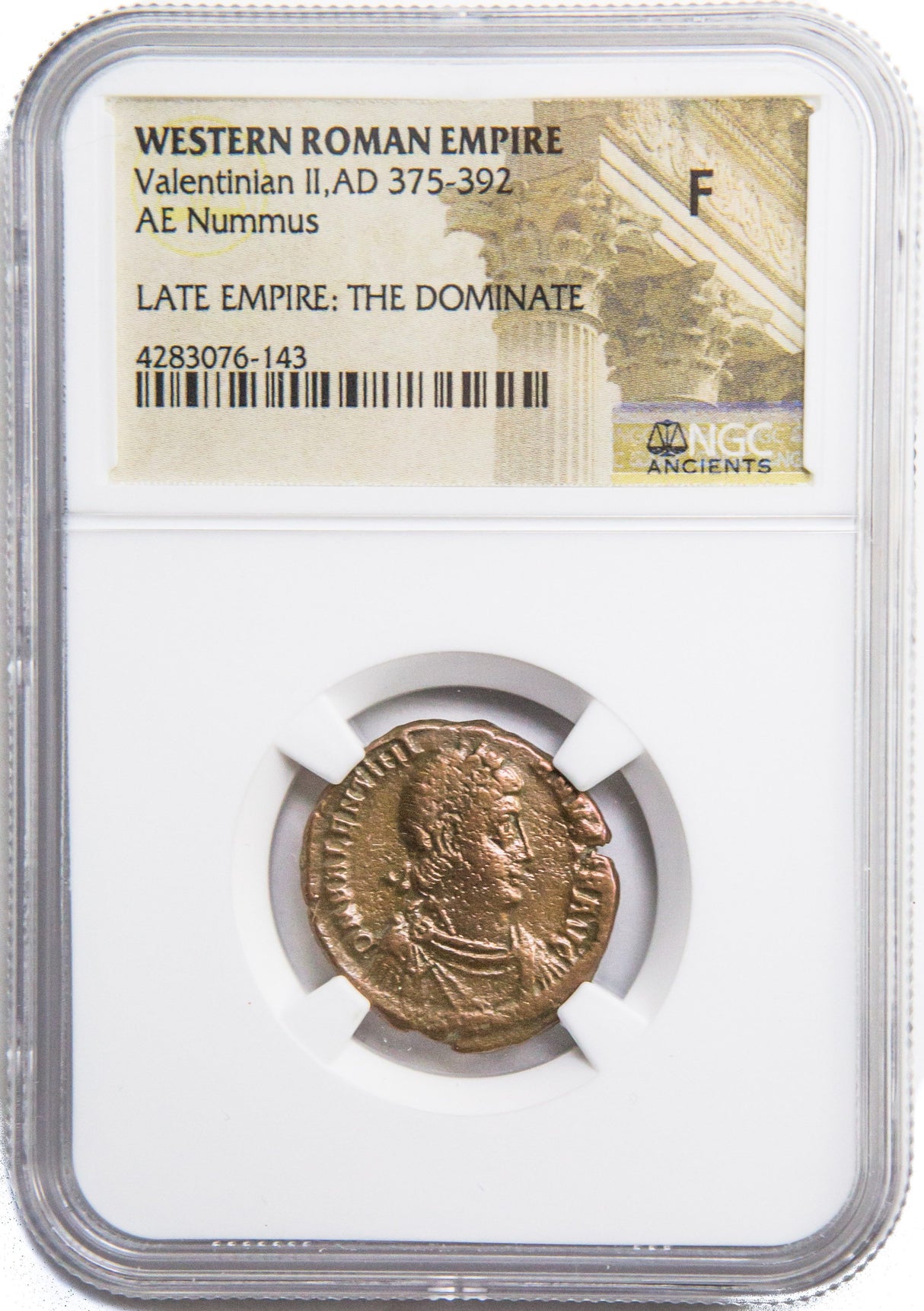 VALENTINIAN2ND(AE2)NGC(F) Roman AE2 of Valentinian II (AD375-392)NGC(F)