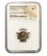 VALENTINIAN2ND(AE3)NGC(VF) Roman AE3 of Valentinian II (AD375-392)NGC(VF)