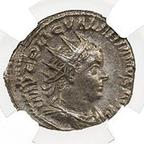 VALERIAN1ST(AR)NGC(CH-XF) Roman Silver Antoninianus of Valerian 1st (AD253-260) NGC(CH-XF)