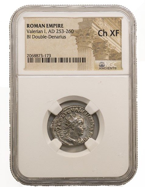 VALERIAN1ST(AR)NGC(CH-XF) Roman Silver Antoninianus of Valerian 1st (AD253-260) NGC(CH-XF)