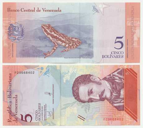 Venezuela P102(U) 5 Bolivares 2018