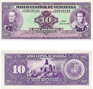 Venezuela P61(U) 10 Bolivares