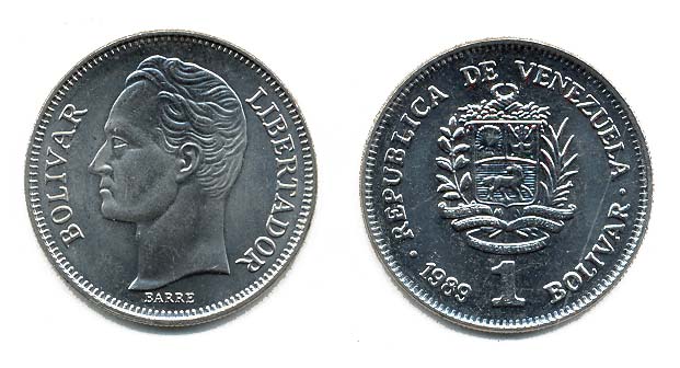 Venezuela KM52a(U) 1 Bolivar