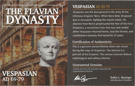 VESPASIAN(AR)NGC(CH-VF) Vespasian Silver Antoninianus NGC Certified Slab(CH-VF)