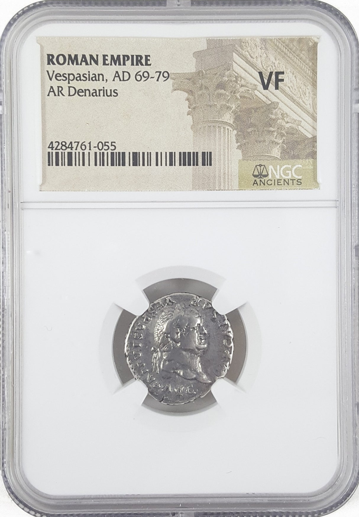 VESPASIAN(AR)NGC(VF) Vespasian Silver Antoninianus NGC Certified Slab(VF)